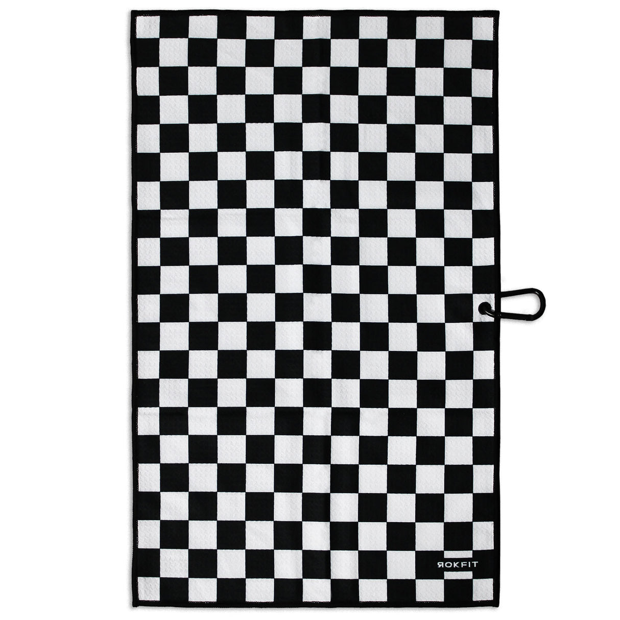 Front view of Utility Towel with 'Checker' graphic