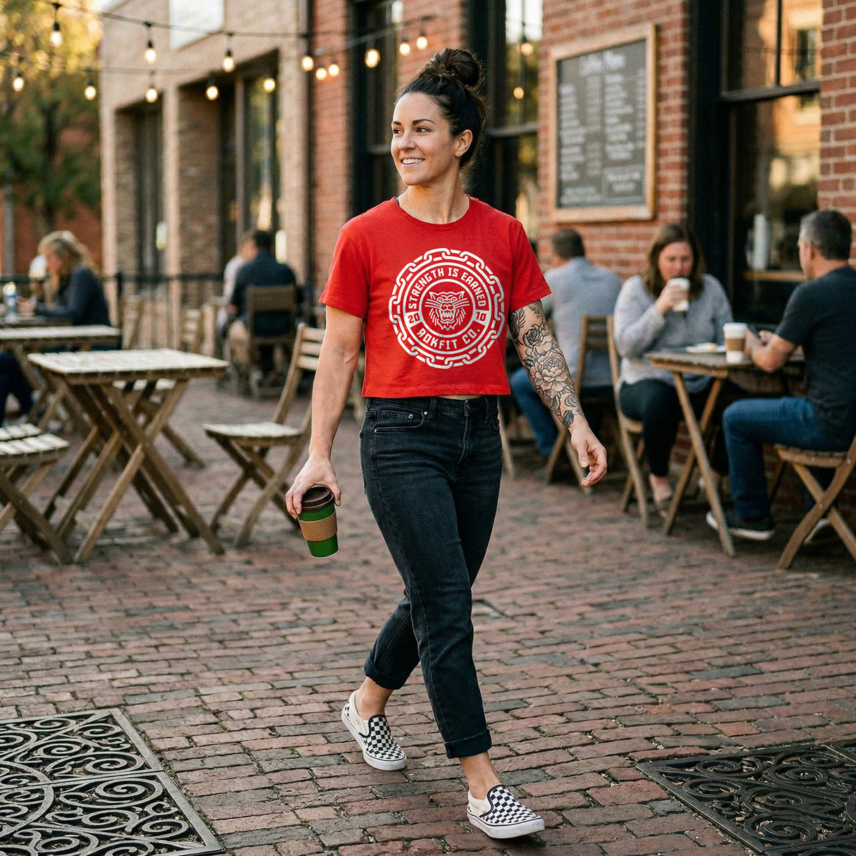Strength Is Earned Badge - Crop Top