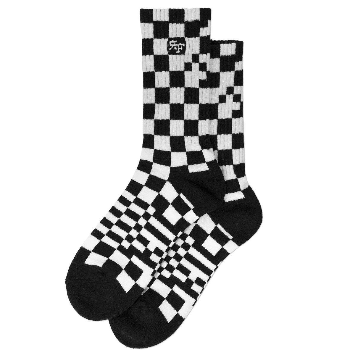 Sock Check Fu Checker Pattern Crew Socks by RokFit