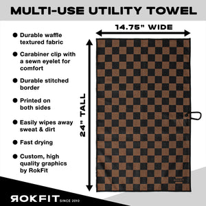 Utility Towel - Black & Gum Checker