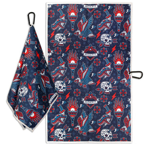 Utility Towel - Red, White & Blue Flash