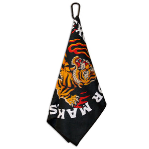 Hanging view of Utility Towel with 'Make Excuses or Make Progress' graphic