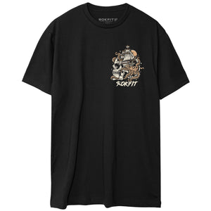 Front view of unisex black Active Tee with 'You Will Prevail' graphic